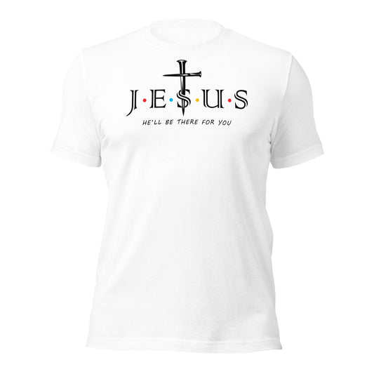 Jesus Friends In Black Unisex T-Shirt